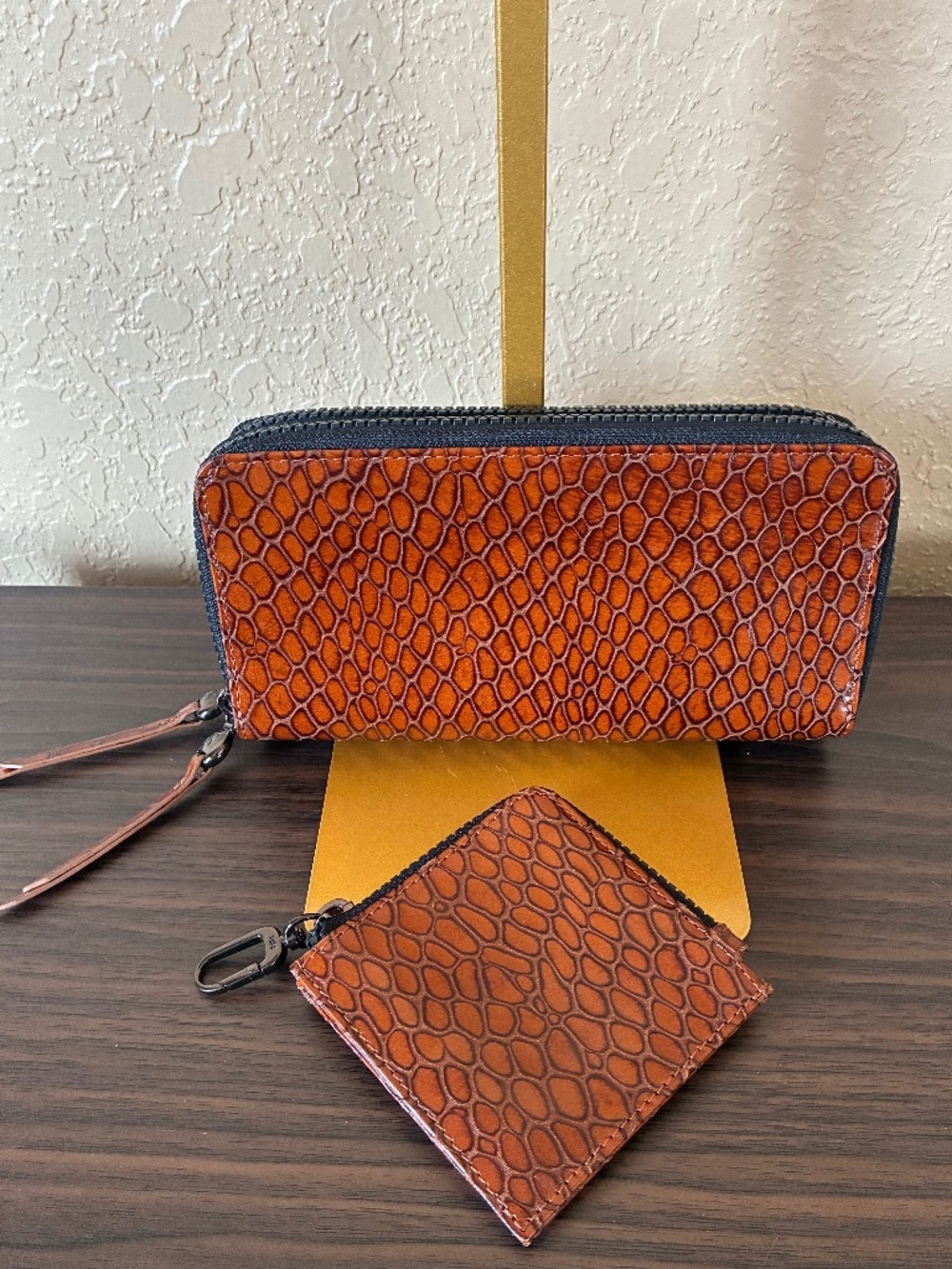 New Hobo leather wallet and coin purse duo